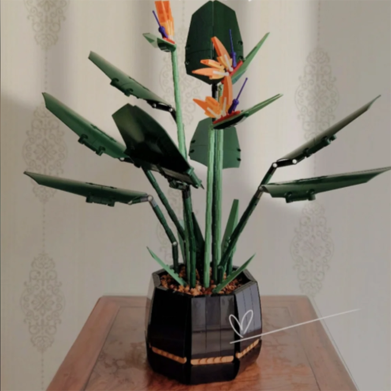 Plant Parent Gifts - 1378PCS Paradise Bird Potted Plant Building