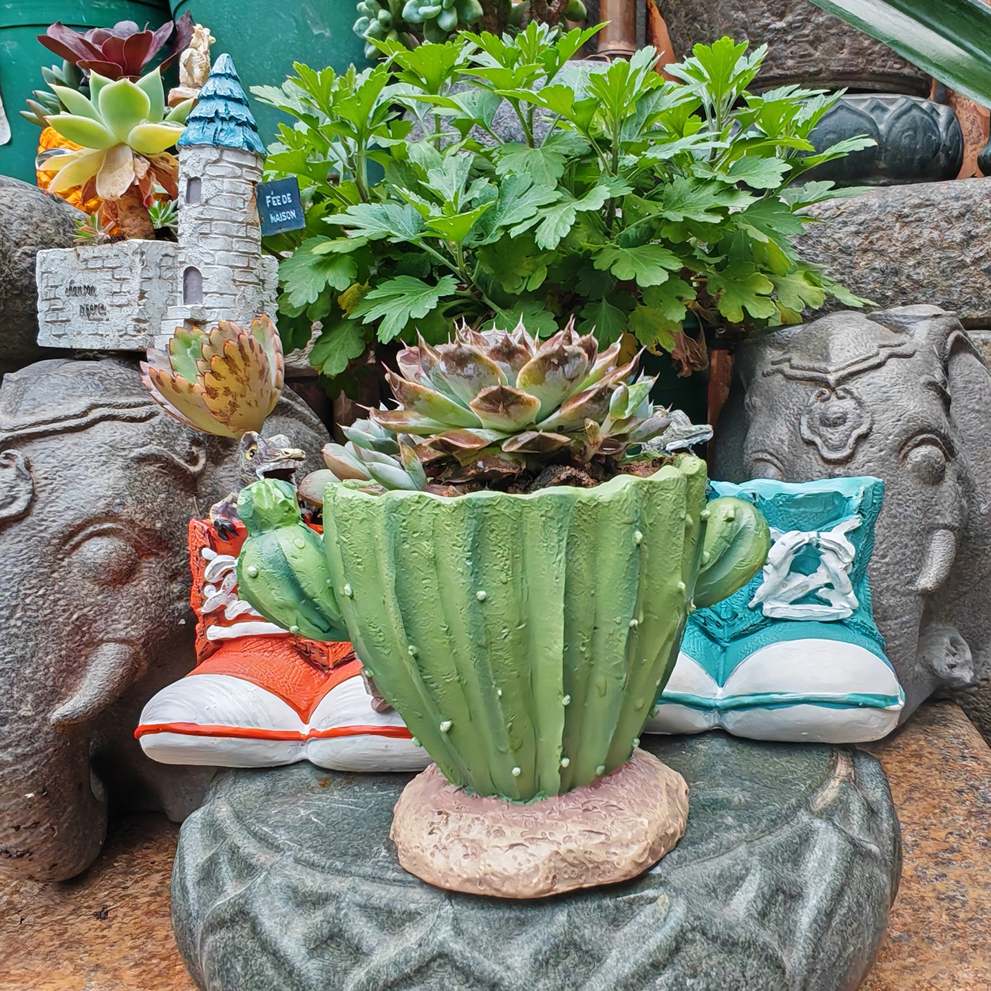 Cactus Flower Planter Pot Cute - Cactus Mix Pot recension och pris