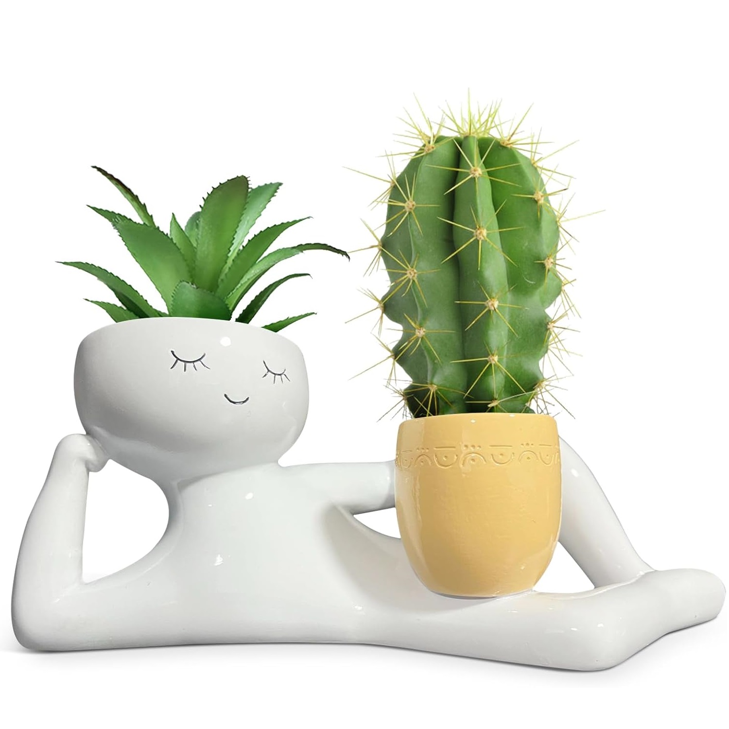 Lazy Little Guy Planter Unique - Cactus Mix Pot recension och pris