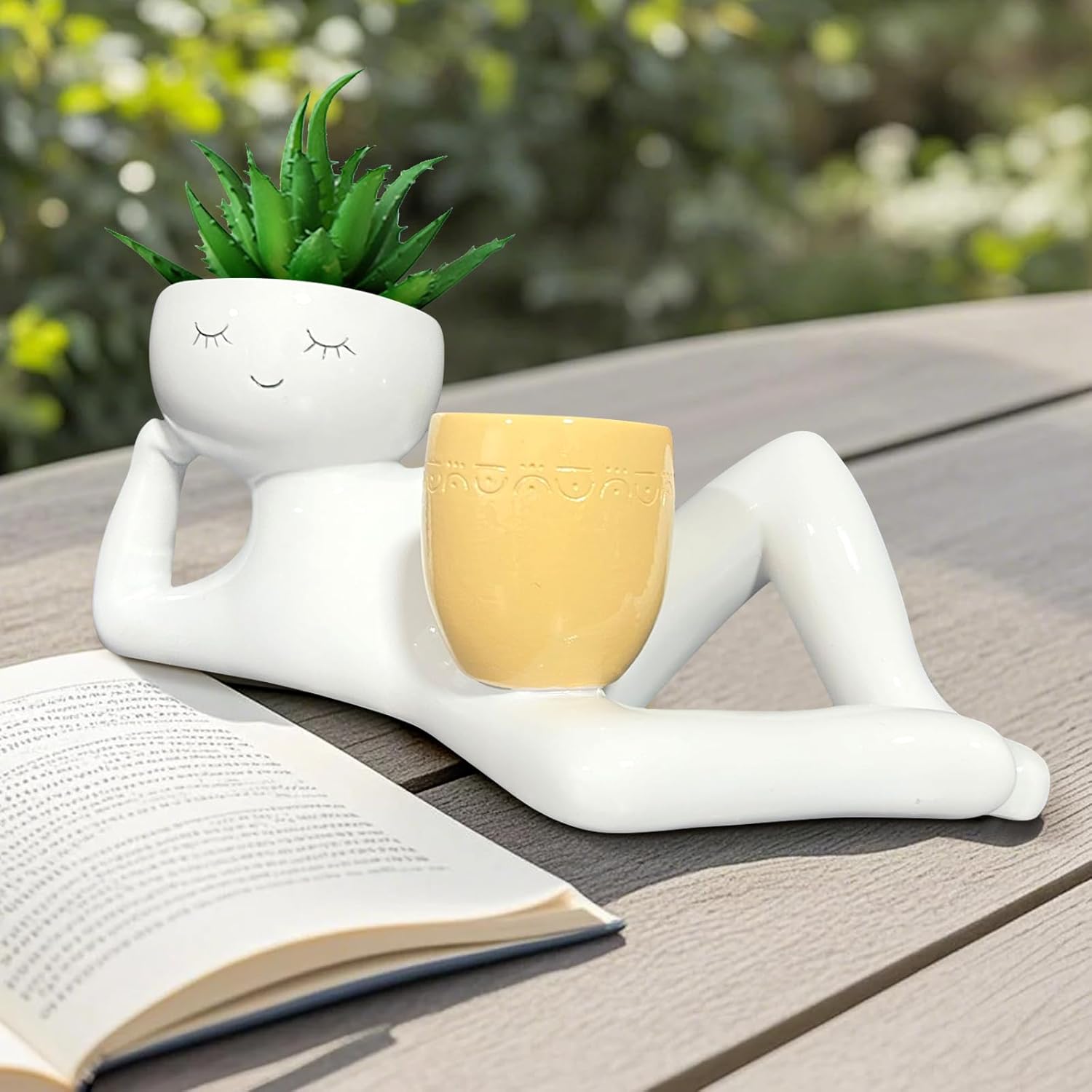 Lazy Little Guy Planter Unique - Cactus Mix Pot recension och pris