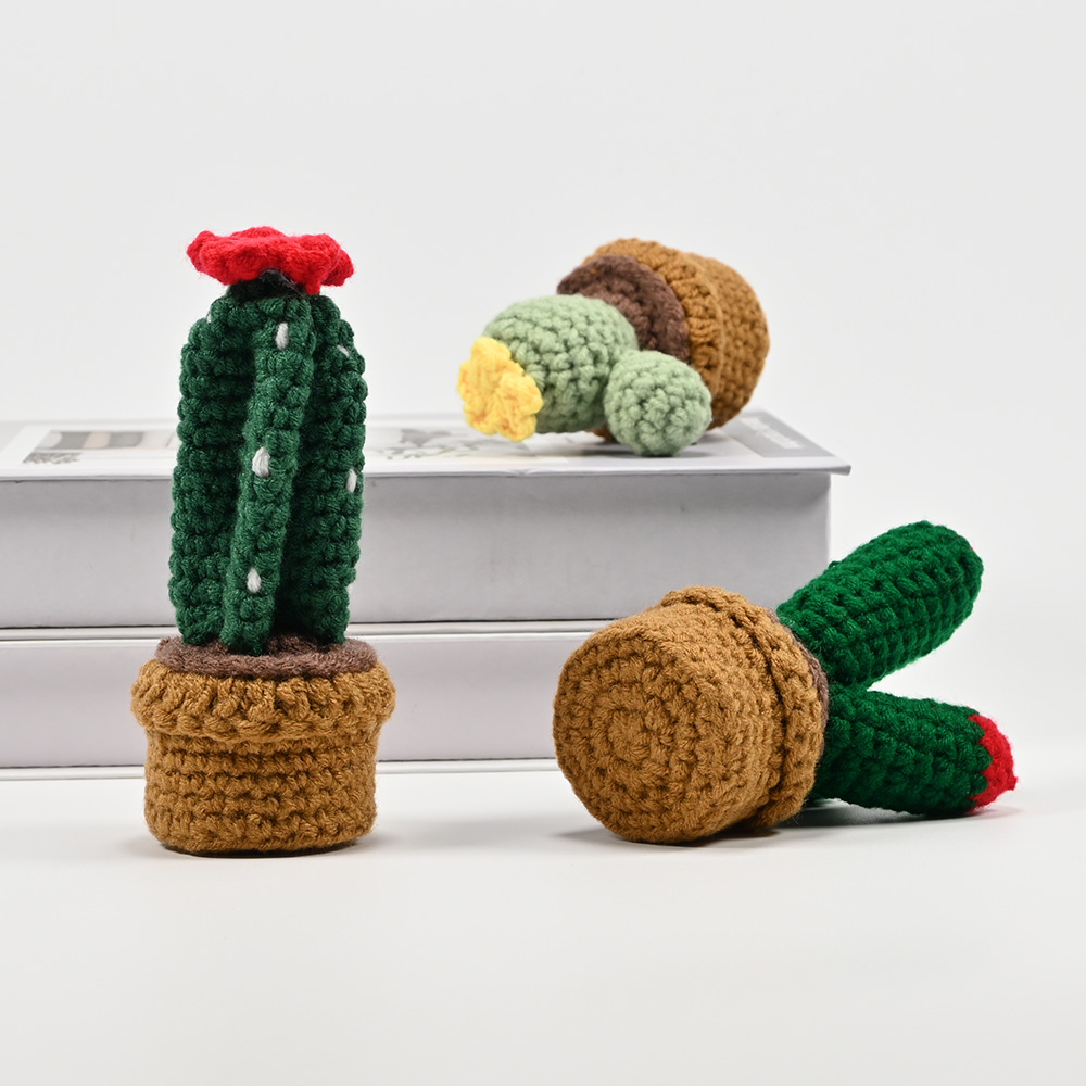Hand-Crocheted Cactus Potted P - Cactus Mix Pot recension och pris