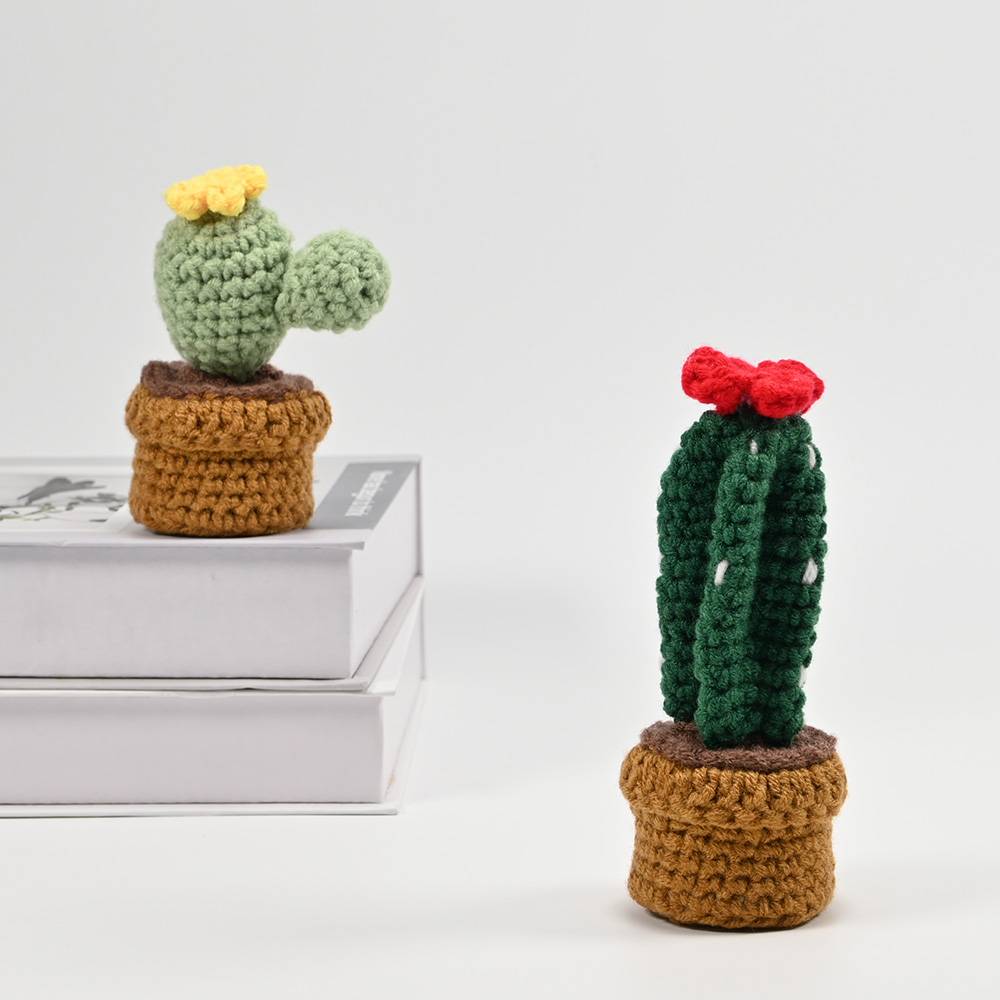 Hand-Crocheted Cactus Potted P - Cactus Mix Pot recension och pris