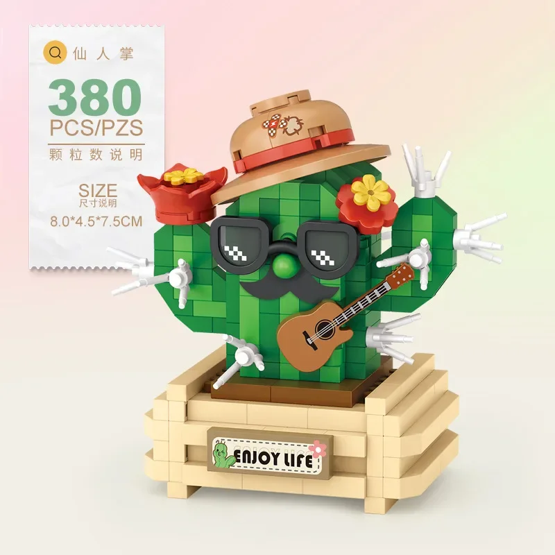 Mini Building Block Toys Creat - Cactus Mix Pot recension och pris