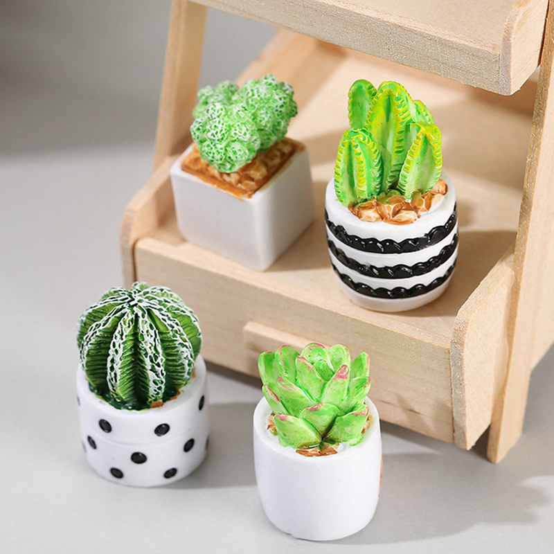 /Kb/1/4pcs 1:12 Dollhouse Mini - Cactus Mix Pot recension och pris